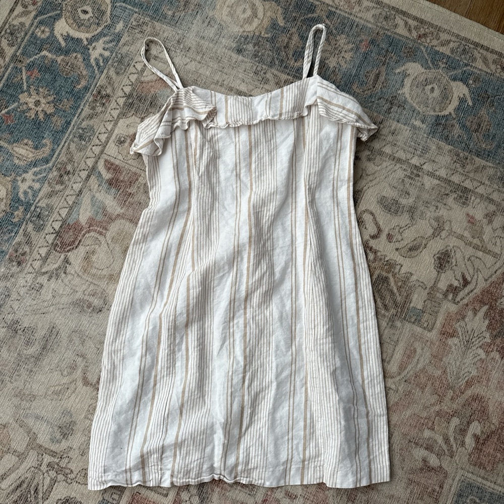 Forever 21 Beige and White Striped Dress